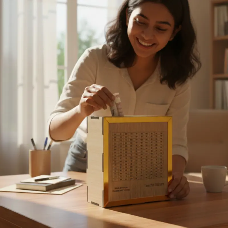 Wooden saving box 50k